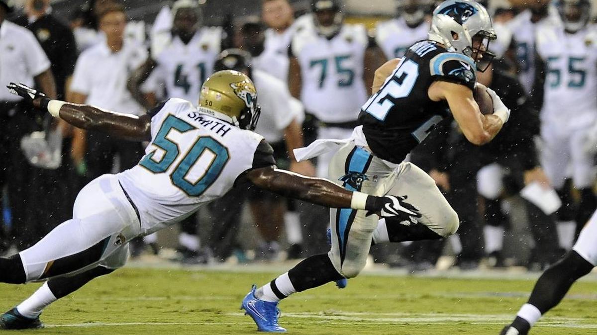 Carolina Panthers running back Christian McCaffrey (22) brings a speed and elusiveness to the NFL that will be hard to handle one-on-one. In the Panthers’ offense, the players who complement his skills should also benefit.