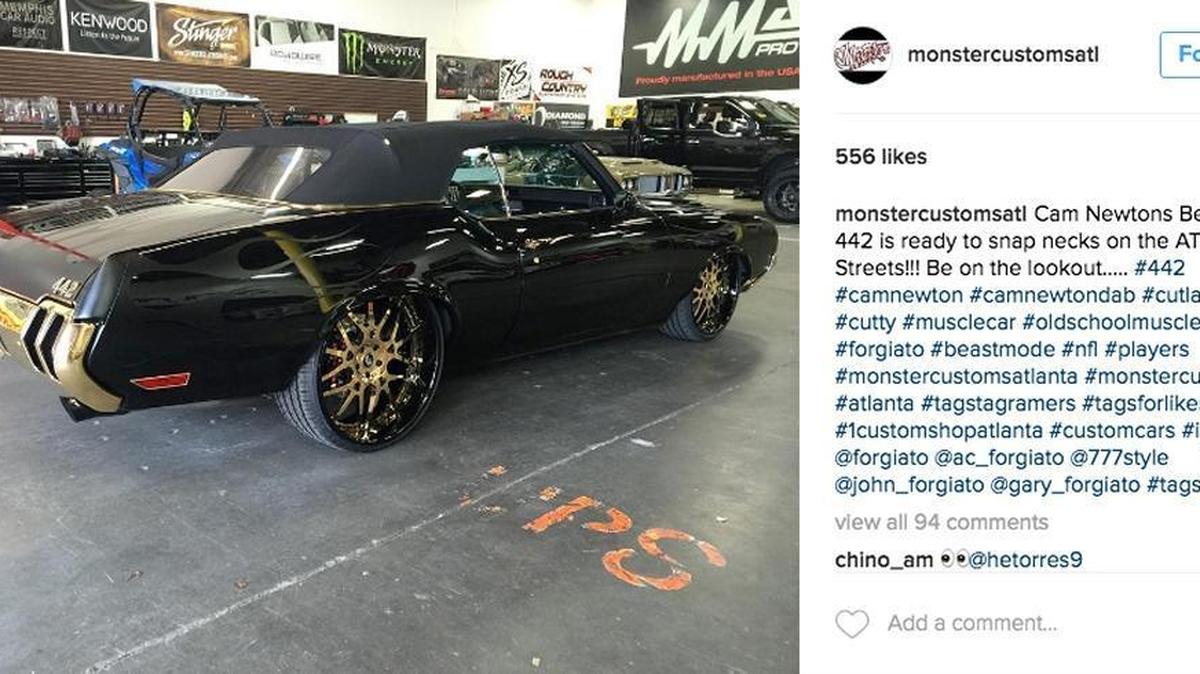 Monster Customs, owned by Terry Dobbs in Marietta, Ga., took on the task of making Cam Newton’s 1970 Oldsmobile 442 “unique, just like him.”