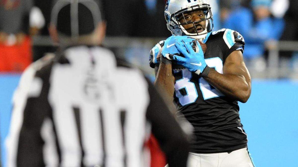 Carolina Panthers wide receiver Jerricho Cotchery (82) had a second-quarter touchdown that helped the Panthers finish the season with exactly 500 points.