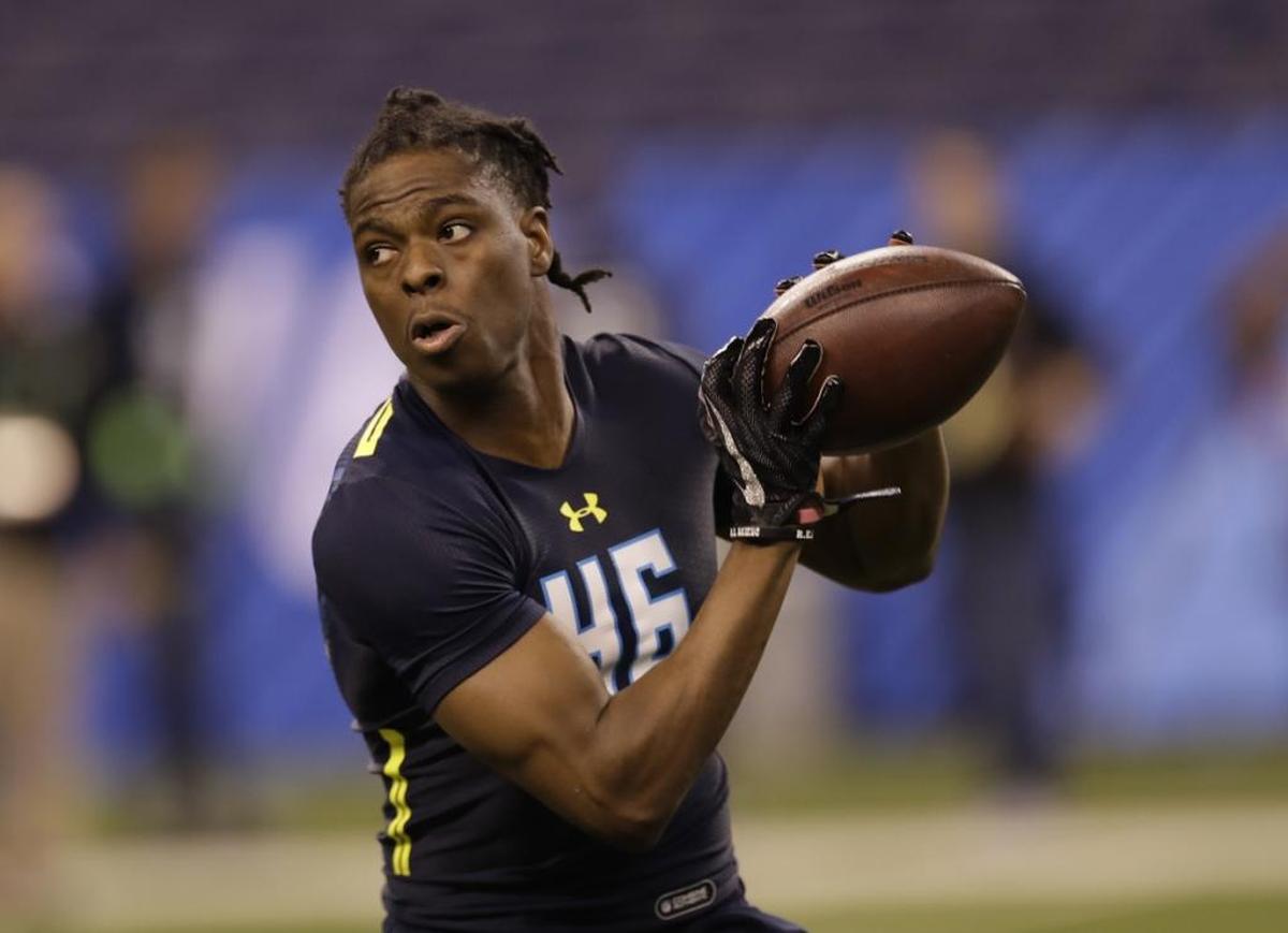 Michigan defensive back Channing Stribling, CB, Michigan, who played at Butler High, has the length (6-1) Carolina likes in its cornerbacks.