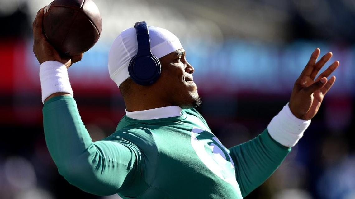 Carolina Panthers quarterback Cam Newton, shown Sunday, left practice early on Thursday to attend to a ‘positive’ personal matter, coach Ron Rivera said.