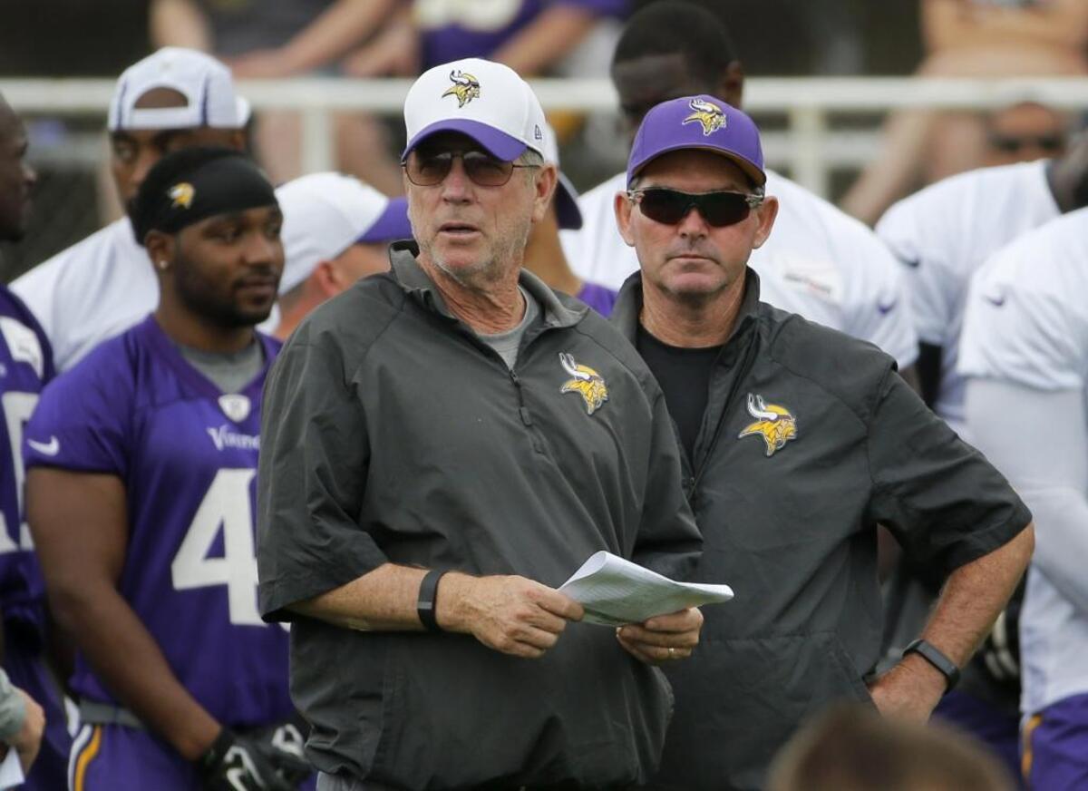 New Panthers offensive coordinator Norv Turner, left, resigned in Minnesota in 2016 over philosophical differences with head coach Mike Zimmer, right. That shouldn’t be an issue in Carolina with Ron Rivera.
