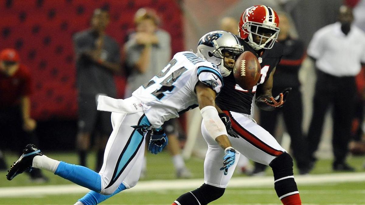 Carolina Panthers cornerback Josh Norman (24) says he marked the game against the Atlanta Falcons on his calendar because of the matchup with wide receiver Julio Jones (11).
