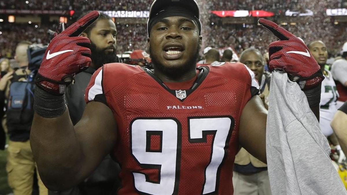 Atlanta Falcons defensive tackle Grady Jarrett will be seeking the Super Bowl ring that eluded his father, Jessie Tuggle, when he was a linebacker in Atlanta’s first trip to the title game 18 years ago.