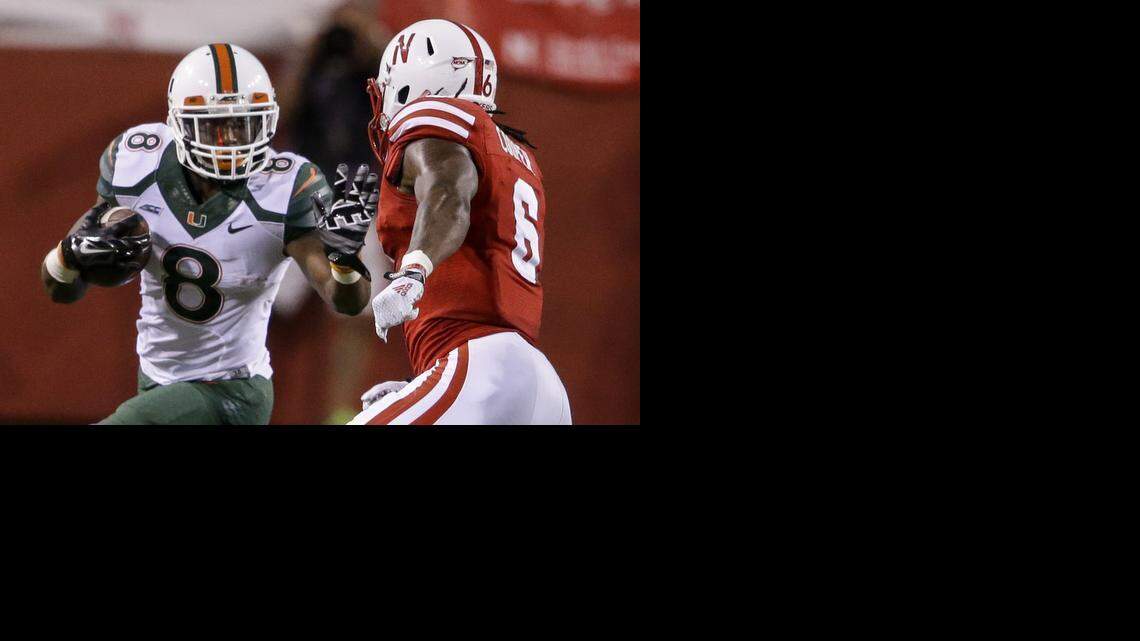 
Miami running back Duke Johnson (8) finished with a school-record 3,519 career rushing yards, more than Clinton Portis, Edgerrin James or Frank Gore. And he did it in three seasons.
