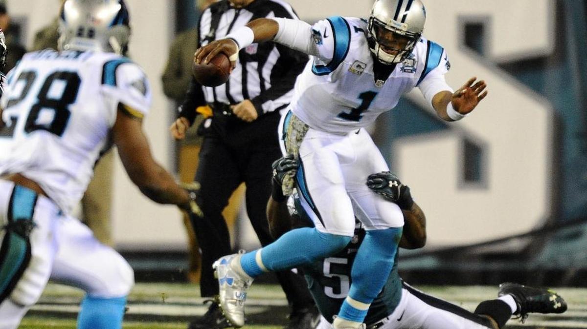 Carolina Panthers quarterback Cam Newton (1) was sacked nine times and had four turnovers in a game last season against the Philadelphia Eagles. Sunday, he’ll have to be better