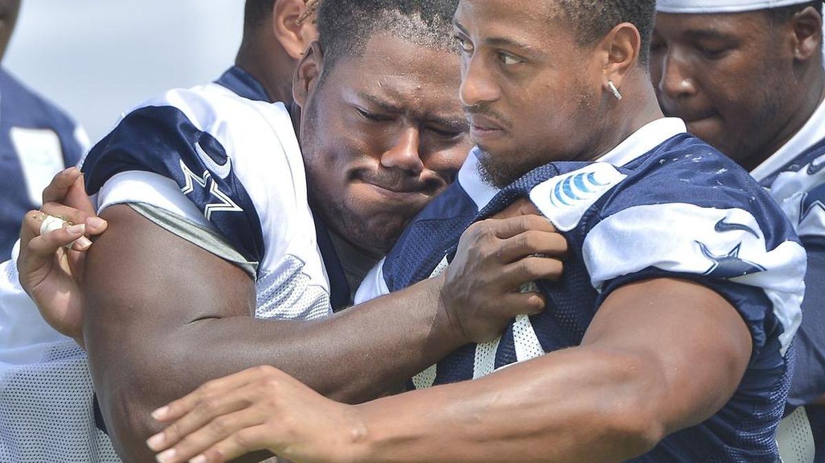 
Greg Hardy, right, is ready to make his Cowboys debut on Sunday.
