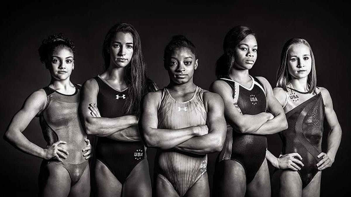Gymnasts Laurie Hernandez, Aly Raisman, Simone Biles, Gabby Douglas and Madison Kocian will represent the U.S. at the Olympic Games next month in Rio.