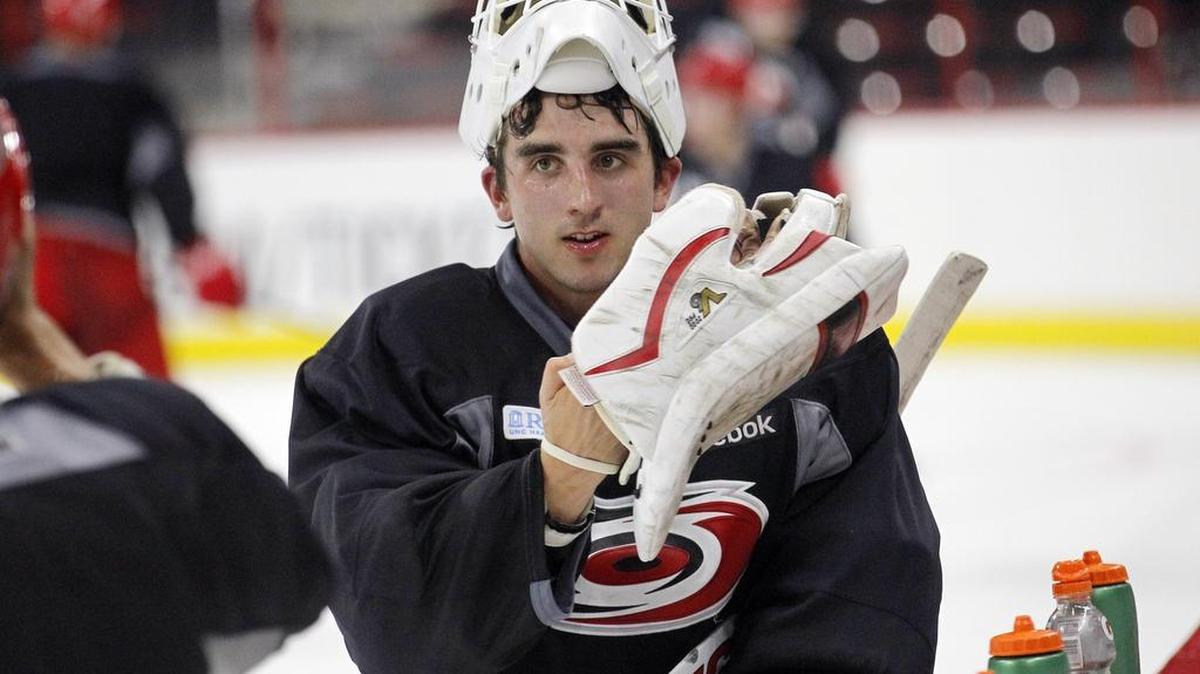 Goaltender Alex Nedeljkovic has 15 victories this season, No. 1 in the AHL.
