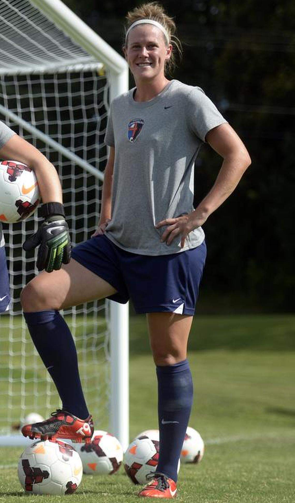 Amanda Naeher, photographed during her time with the Charlotte Eagles in 2014. The elite women’s soccer team, based in Charlotte, competes in the USL League Two.