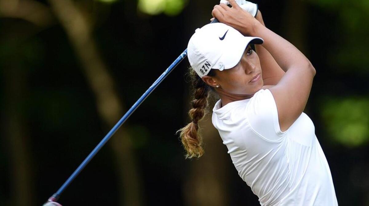 Before she became a regular on the LPGA Tour, Cheyenne Woods played on the Symetra Tour. She’s pictured here in 2014 at the Symetra Classic at Raintree Country Club in Charlotte.