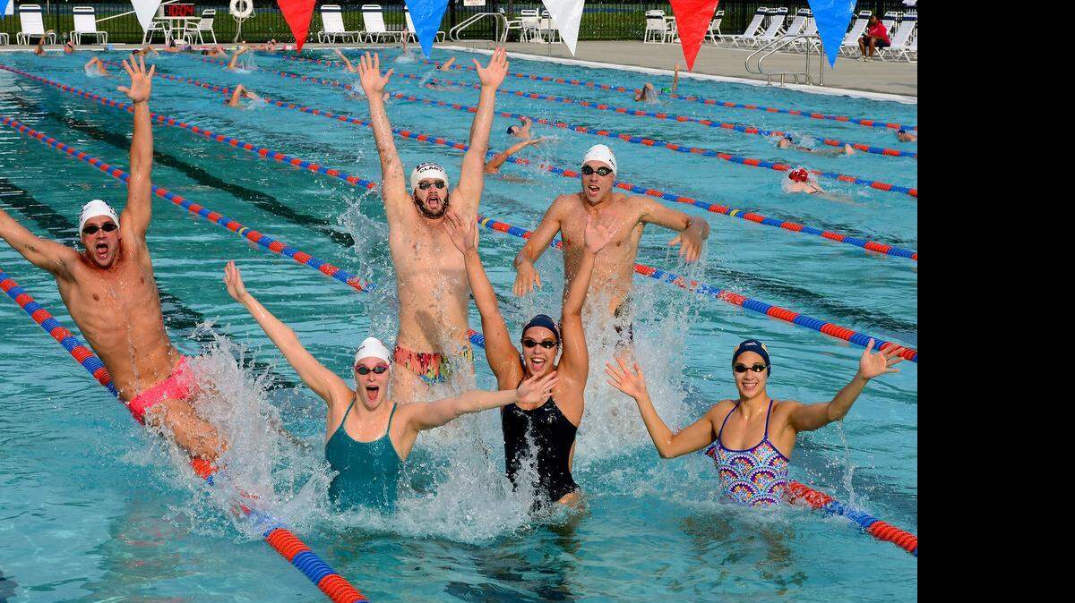 
(From left) Team Elite swimmers from Charlotte, who will compete in the World Championships starting Friday in Kazan, Russia, are Ryan Lochte, Cammile Adams, Tyler Clary, Kathleen Baker, Tim Phillips and Micah Lawrence.


