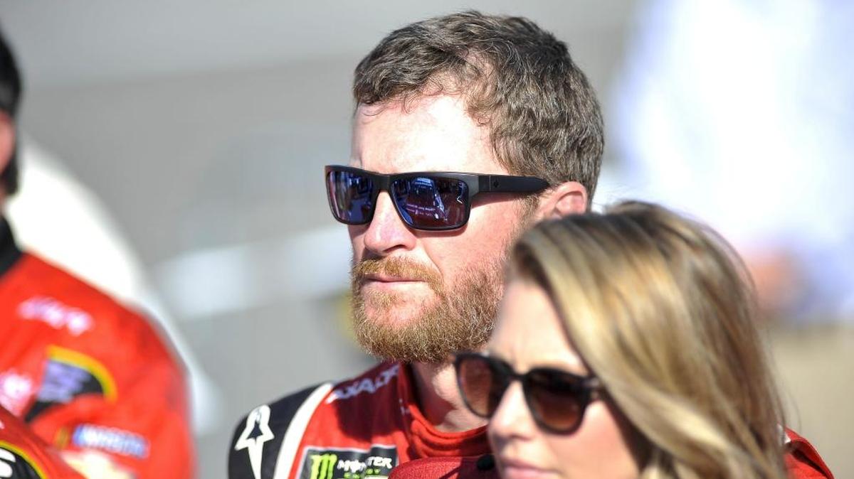 Dale Earnhardt Jr. looks on before the start of his final NASCAR Cup Series race last Sunday in Homestead, Fla.