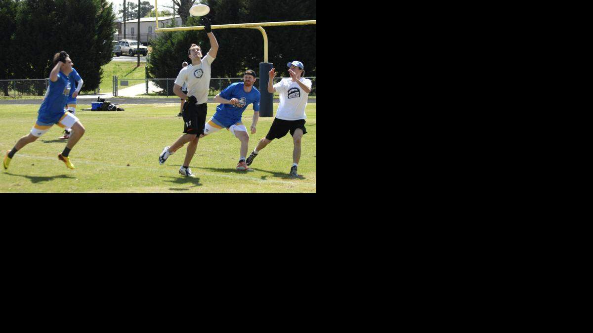 
The Charlotte Express (in blue) opens its Ultimate Disc League season Sunday at East Meck High.
