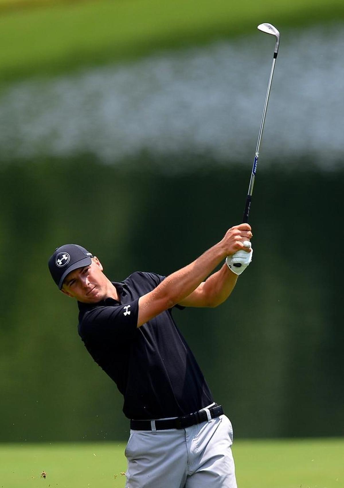 British Open champion Jordan Spieth will play the first two rounds of the PGA Championship with Masters champion Sergio Garcia and U.S. Open champion Brooks Koepka.
