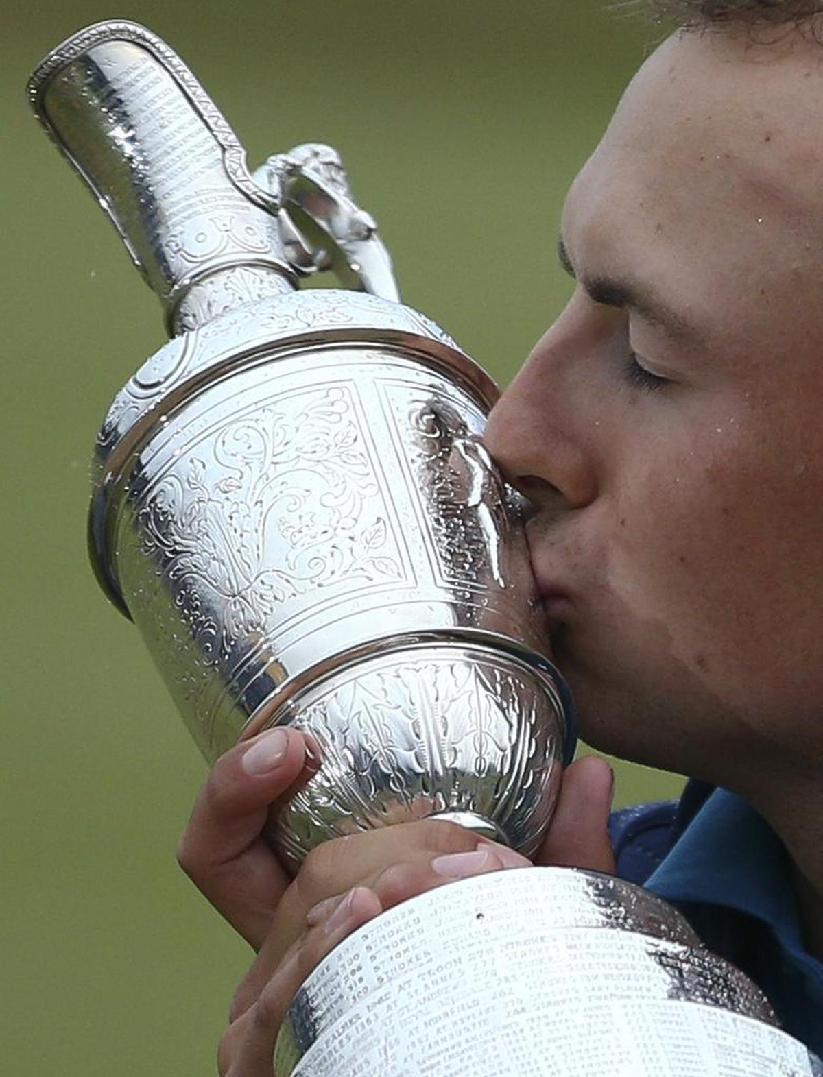 Jordan Spieth won the British Open at Royal Birkdale on Sunday to capture the third leg of the career Grand Slam. He heads to the PGA Championship next month in Charlotte with a chance to be the youngest to win them all.