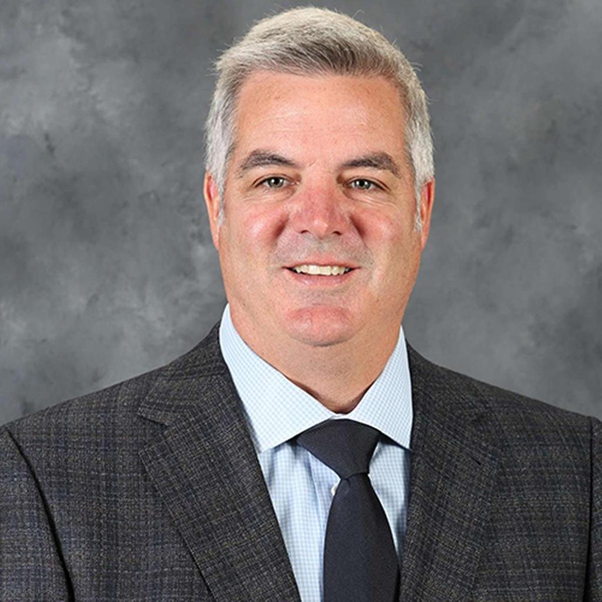 Optimism surrounds the 2017-18 Charlotte Checkers squad, who have a new coach, Mike Vellucci, above. The enthusiasm starts in Raleigh with NHL parent squad, the Carolina Hurricanes. Vellucci became the fourth head coach in the Checkers’ AHL history on June 15, 2017.