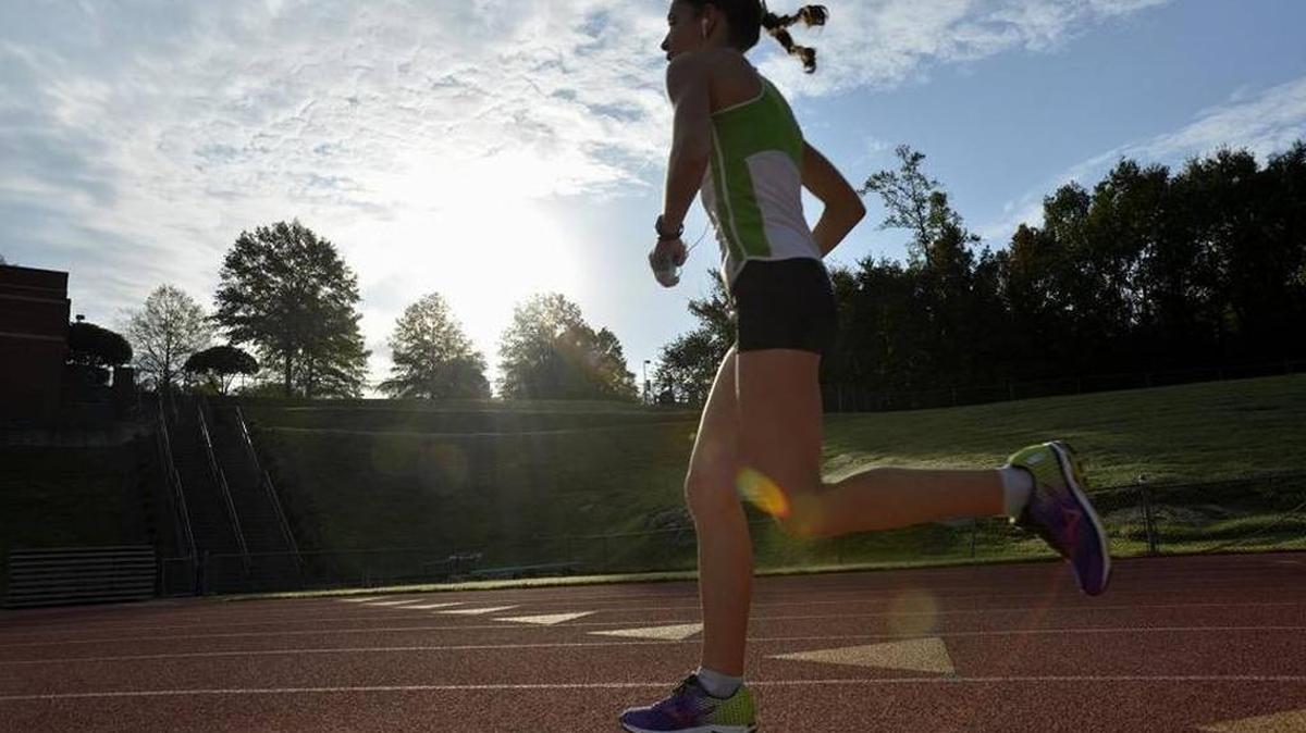 UNC Charlotte freshman Alana Hadley during a workout at UNC Charlotte’s track on Friday, October 16, 2015.