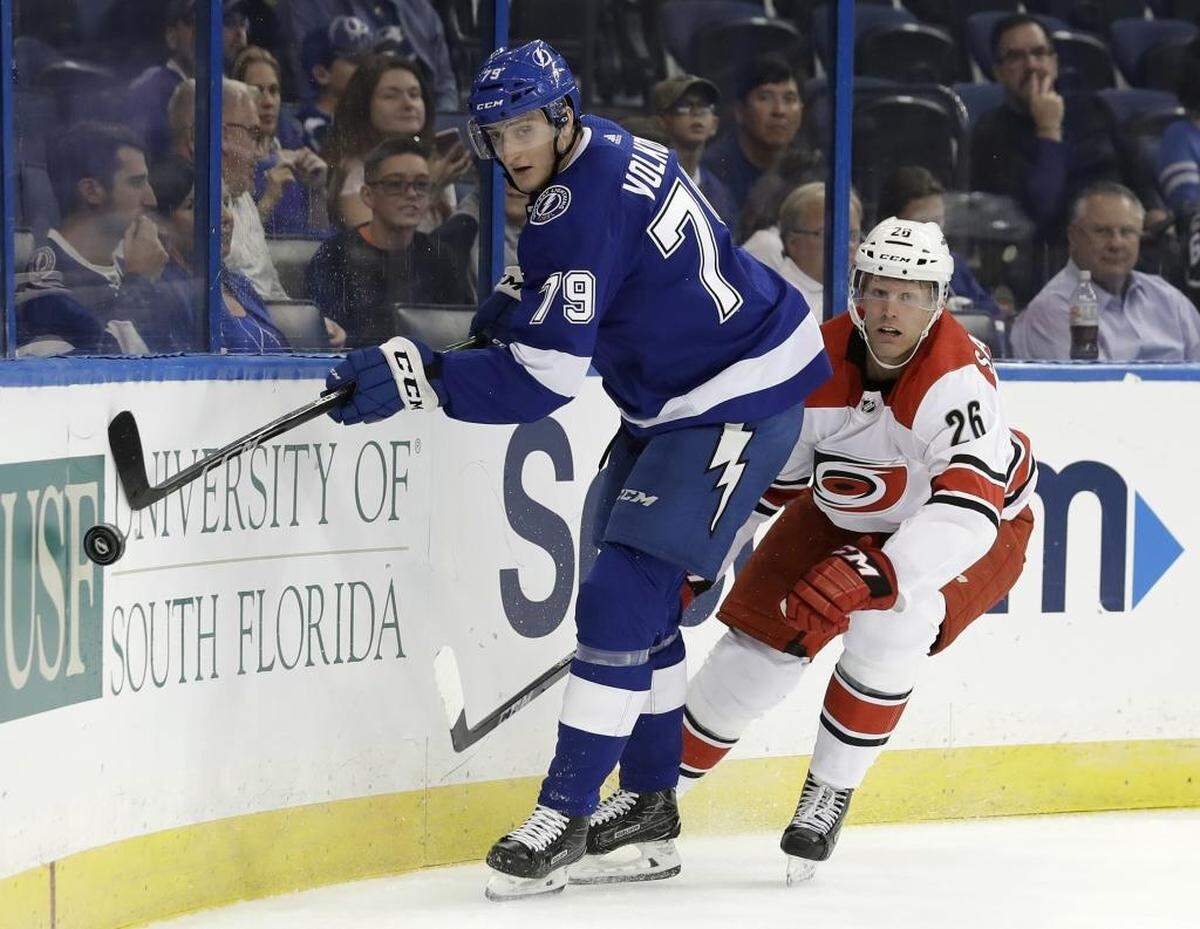 Carolina Hurricanes defenseman Philip Samuelsson, right, is the son of one-time NHL defensive standout Ulf Samuelsson, who also coached Charlotte last season.