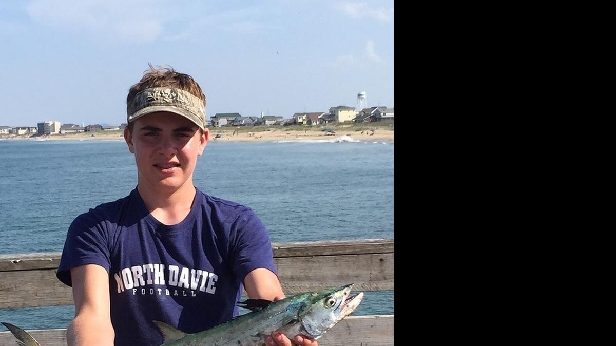 
Randall Marshall of Davie County with a 25-inch Spanish mackerel he caught this week at Avalon Pier in Kill Devil Hill on the Outer Banks. Spanish mackerel are showing in good numbers all along the Carolinas coast.
