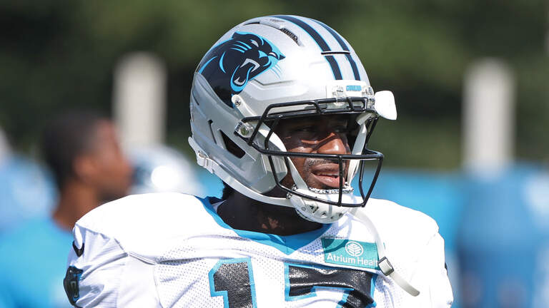 Panthers WR Xavier Legette injured, carted off the field. What his coach said