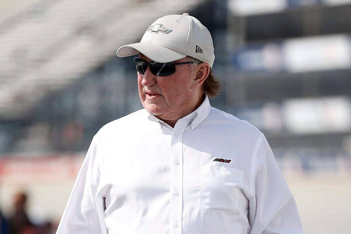 RCR team owner and NASCAR Hall of Famer, Richard Childress walks the grid prior to the NASCAR Xfinity Series BetRivers 200 at Dover Motor Speedway on July 19, 2025 in Dover, Delaware.