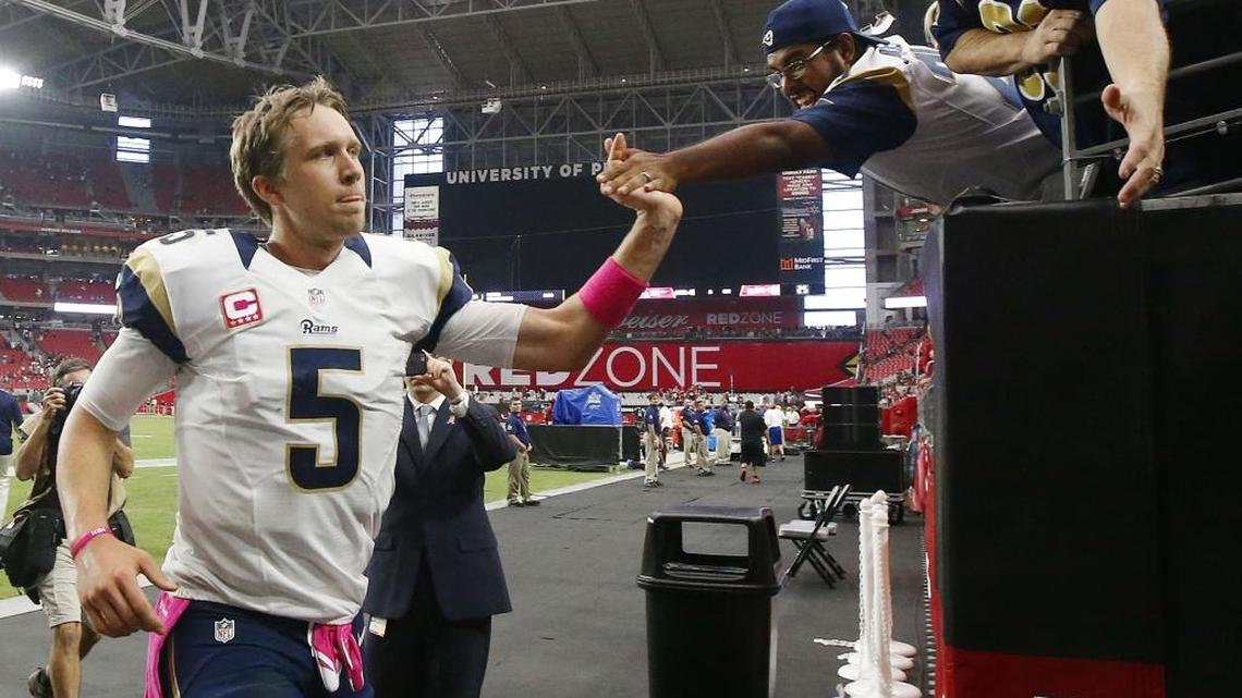 
St. Louis Rams quarterback Nick Foles helped threw for three touchdowns in Week 4, and he’ll likely play from behind in Week 5. 
