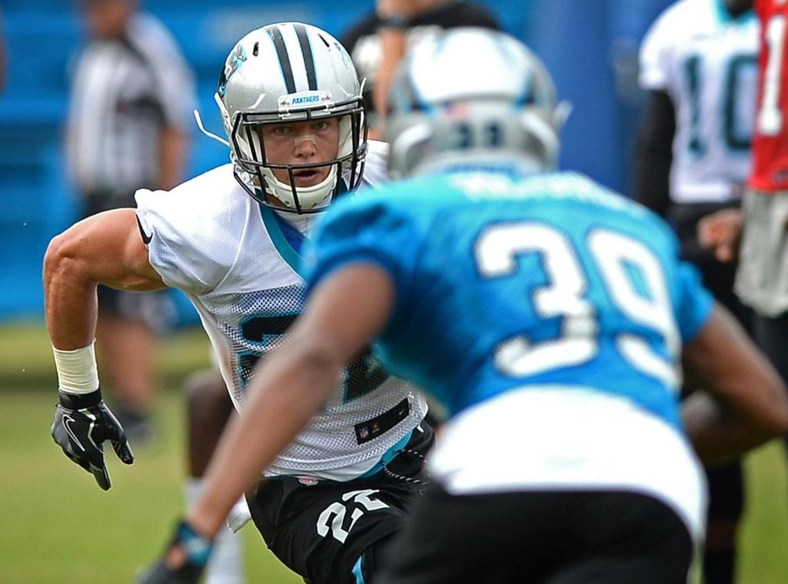 Those who want to lock in Carolina Panthers running back Christian McCaffrey (22) should use a late 2nd-round pick to do so.