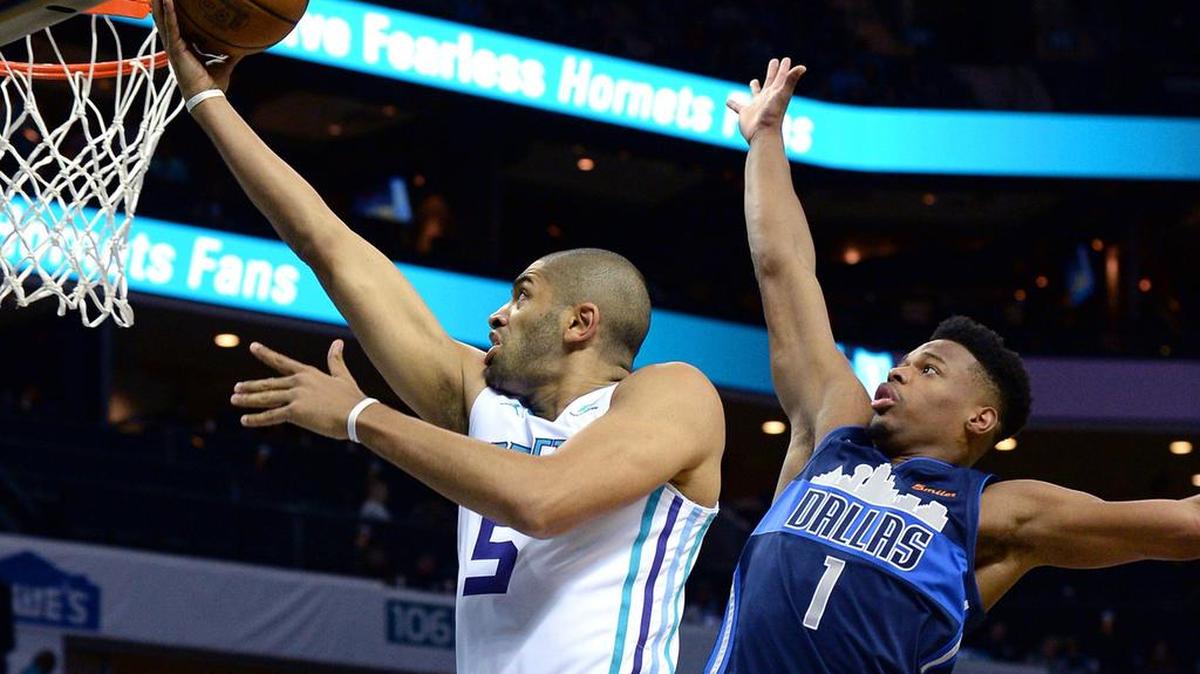 Nicolas Batum (5) shouldn’t be blamed for signing a lucrative contract with the Charlotte Hornets.