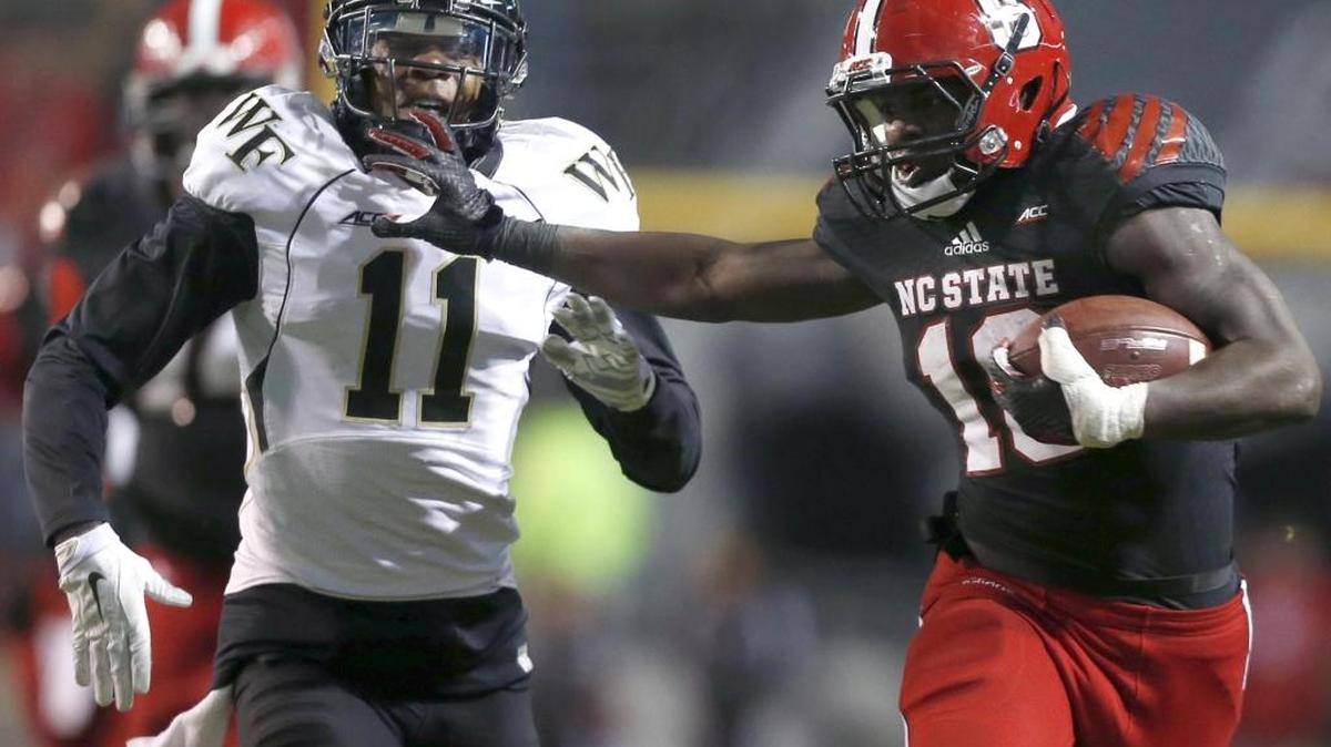 
How many second chances does N.C. State running back Shadrach Thornton get?


