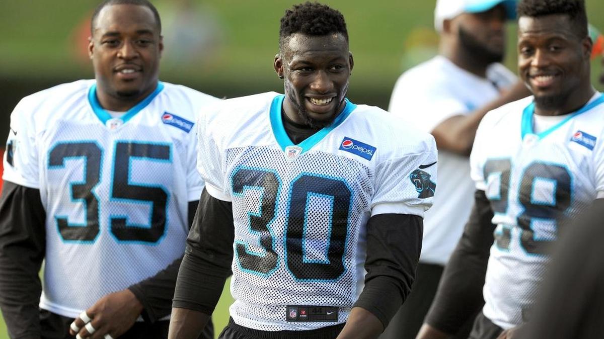 Running back Jordan Todman is Tom’s favorite long shot to make the Panthers’ roster.