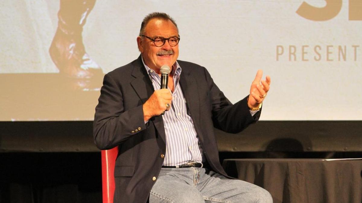 Former Chicago Bears star Dick Butkus was guest speaker at the Charlotte Touchdown Club on Friday.