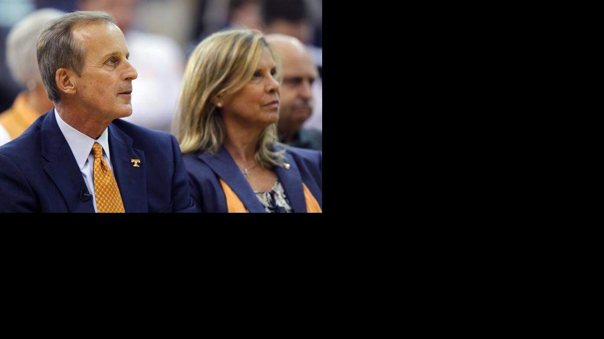 
Rick Barnes, here with his wife, Candy, was introduced as Tennessee’s new basketball coach after parting ways with Texas. A good move for the Volunteers, says Tom Sorensen.


