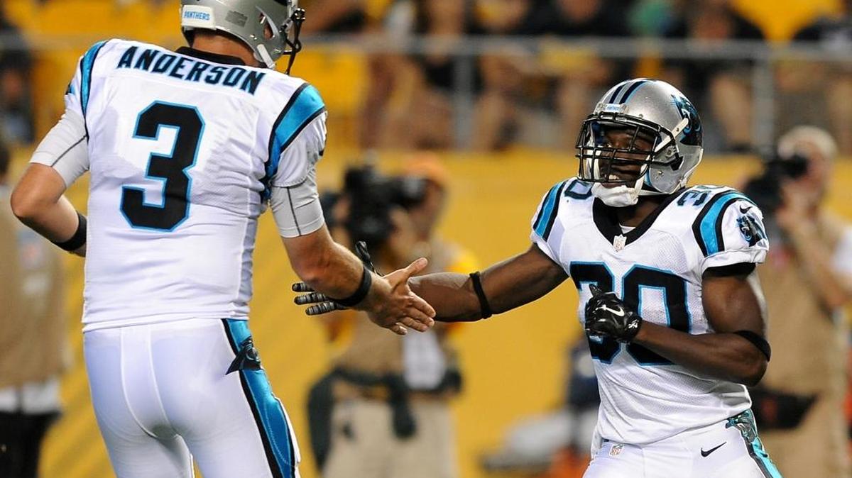 
Running back and special teams ace Jordan Todman, right, was the biggest surprise among Saturday’s Carolina Panthers cuts.


