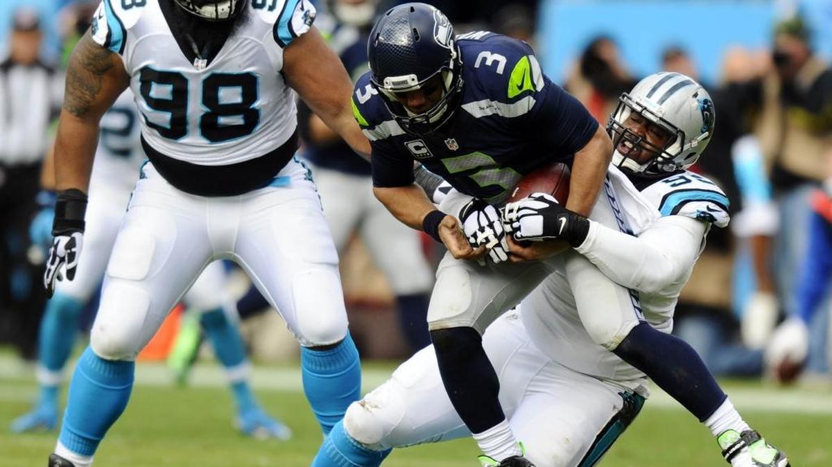 Carolina Panthers defensive tackle Kawann Short (99) had 11 sacks in the regular season and two more so far in the playoffs, often because teammate Star Lotulelei has occupied two blockers.