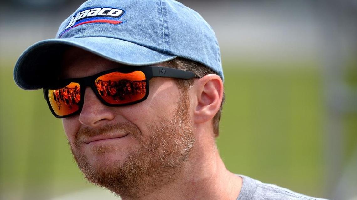NASCAR driver Dale Earnhardt Jr. on Thursday following an announcement that Maaco was partnering with Axalta to sponsor Earnhardt Jr.'s final NASCAR All-Star race car.