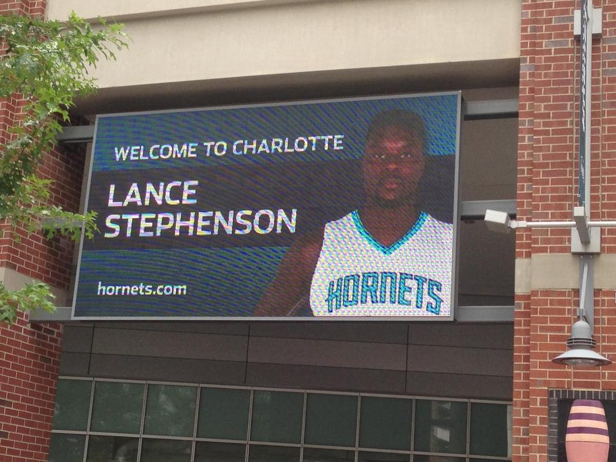 When Lance Stephenson arrived in 2014, big things were expected and the Charlotte Hornets plastered his name and face outside their arena. One nasty season later, Stephenson was traded.