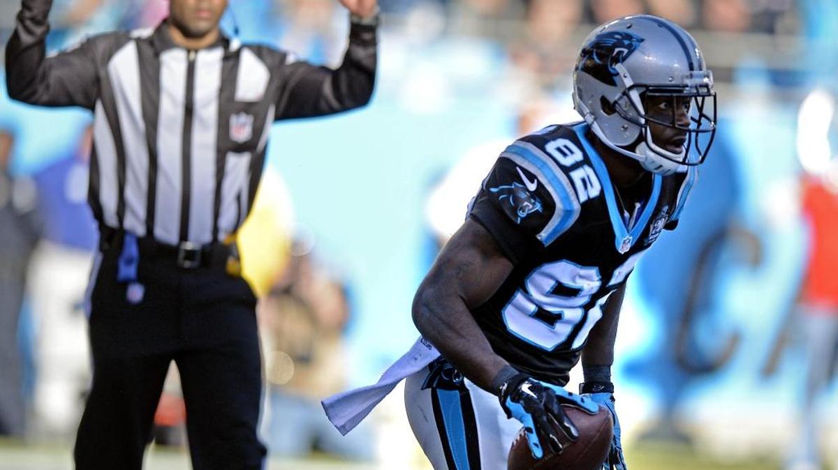 
The Panthers' Jerricho Cotchery scored 10 touchdowns in 2013 with Pittsburgh but had only this one against Tampa Bay in December in his first year at Carolina in 2014. 
