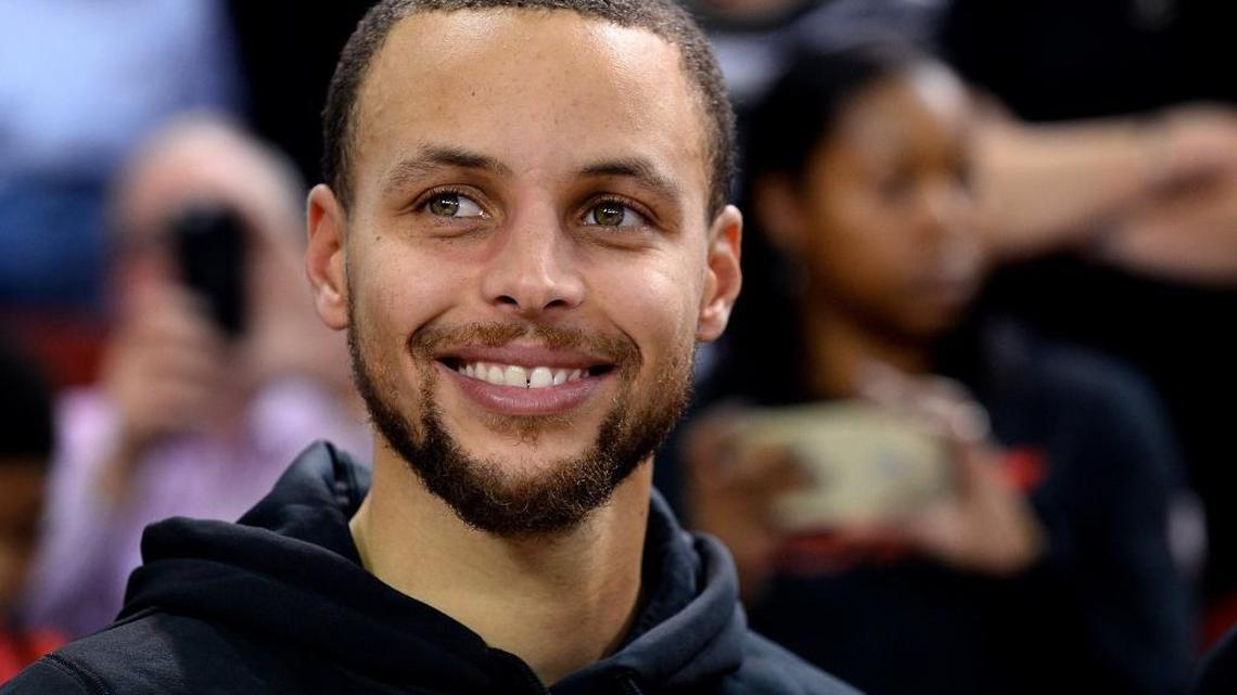 Steph Curry in January 2017 at Davidson, where the student section was renamed “Section 30” in honor of his college uniform number.