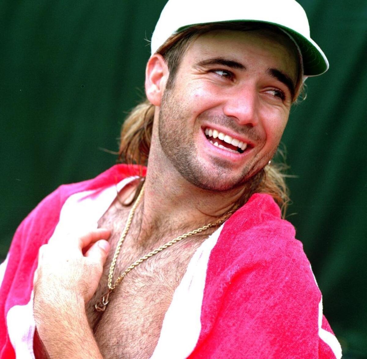 In 1993, Andre Agassi had a lot more hair when he played in the Davis Cup in Charlotte for the United States.
