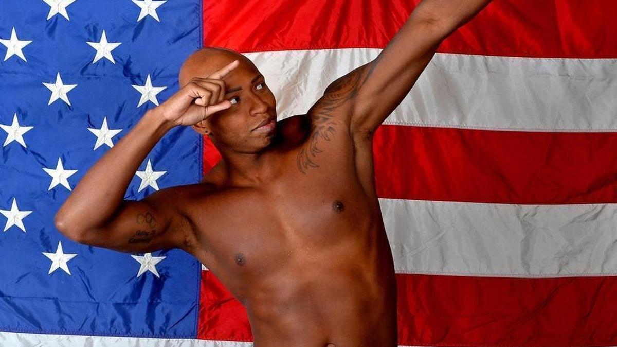 Pointing toward the Olympics: SwimMAC Carolina Team Elite swimmer Cullen Jones strikes a pose on June 20, 2016.