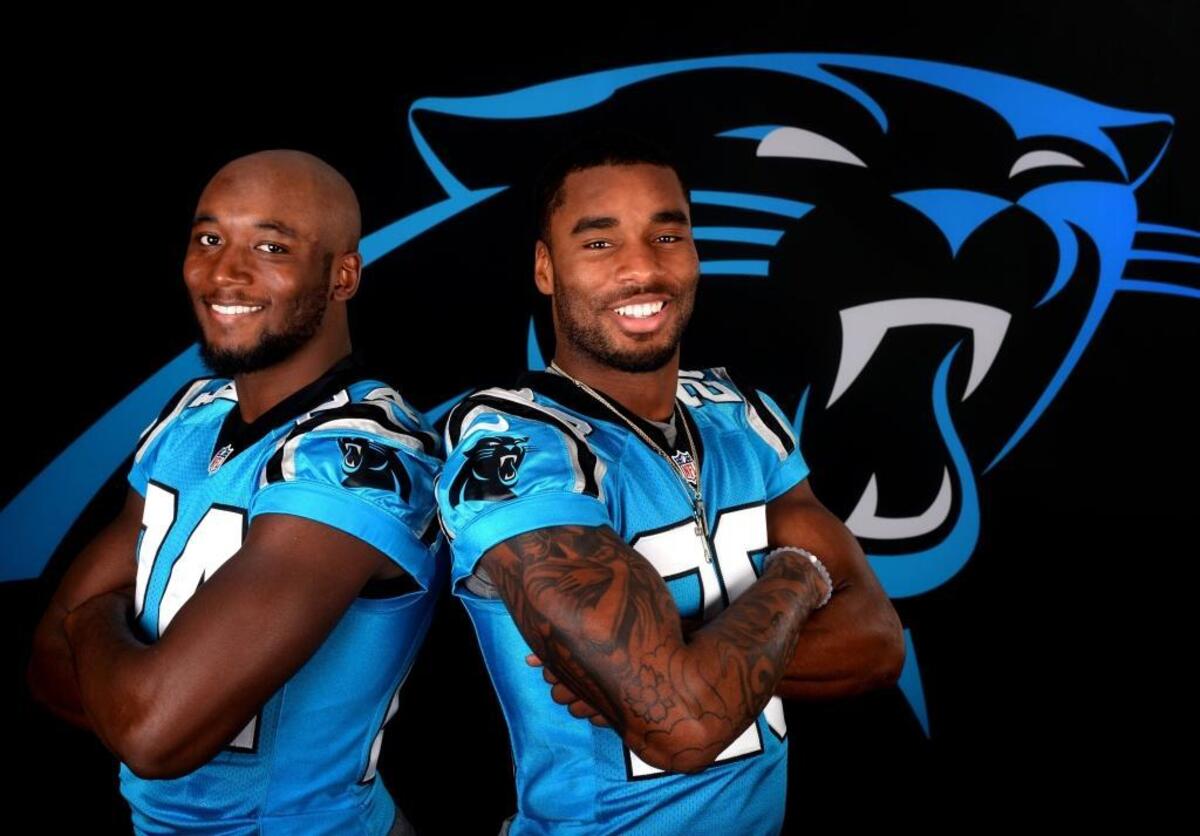 Carolina Panthers cornerbacks James Bradberry (left) and Daryl Worley. Both will be counted on to be better during their second season in 2017.