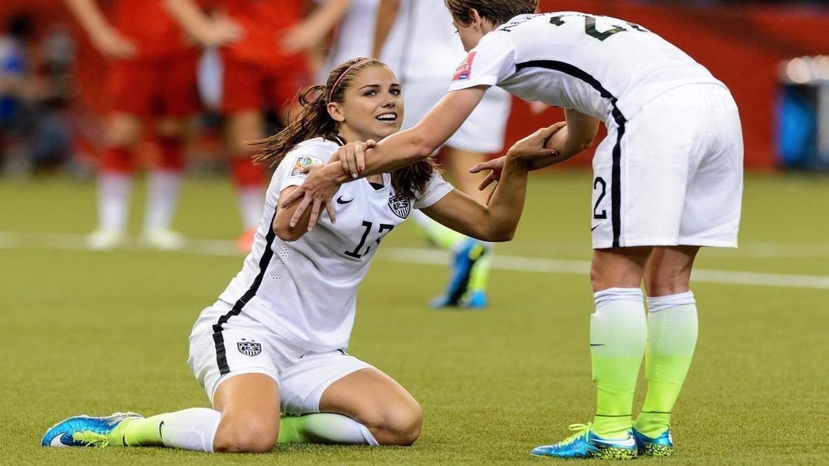 
Alex Morgan (13) of the United States has scored only one goal in this World Cup. But could she be lifting her teammates in Sunday’s final against Japan? 
