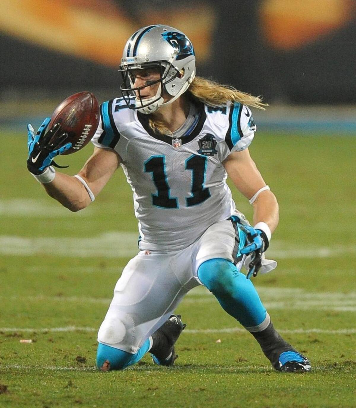 Carolina Panthers wide receiver/punt returner Brenton Bersin (11) muffed a punt in the 2014 postseason against Arizona, which led to a Cardinals touchdown. Carolina won anyway, 27-16.