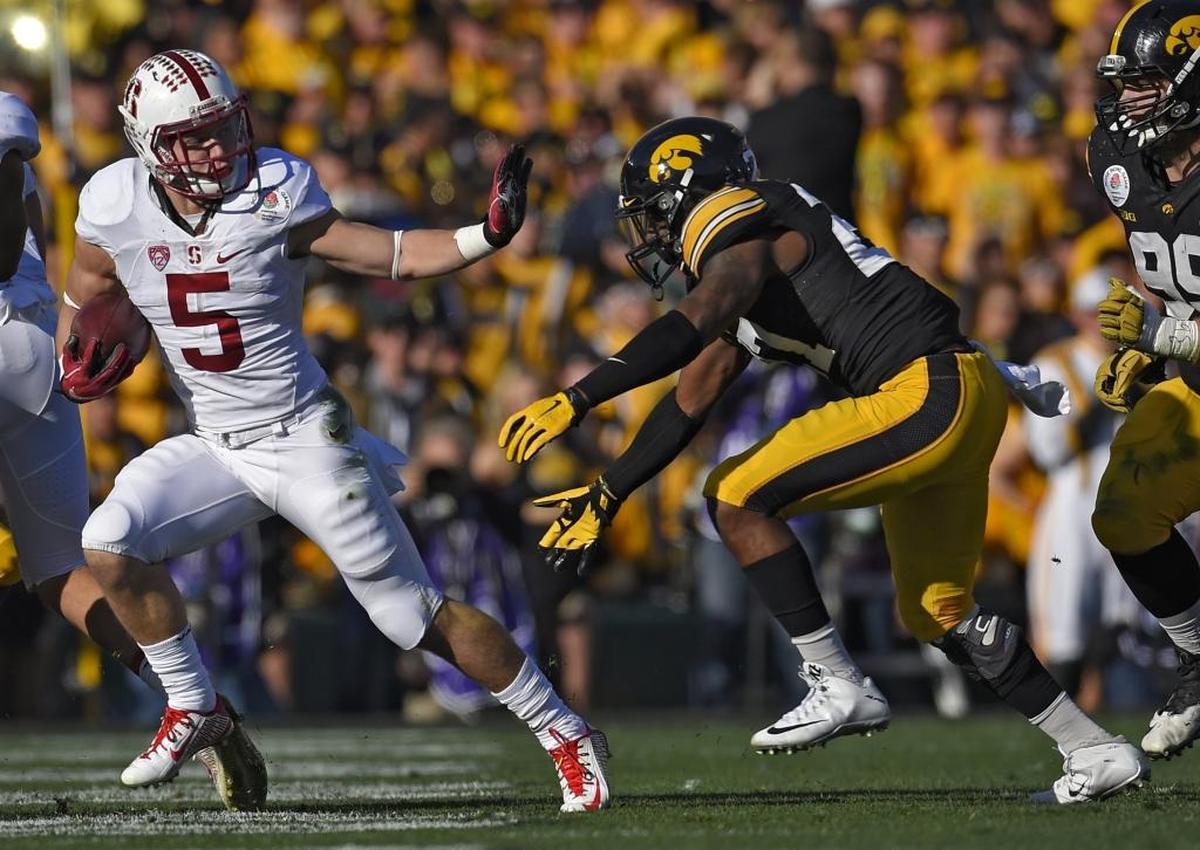 At Stanford, Christian McCaffrey set an NCAA record in 2015 with 3,864 all-purpose yards. He starred as a running back, kick returner and occasional receiver.