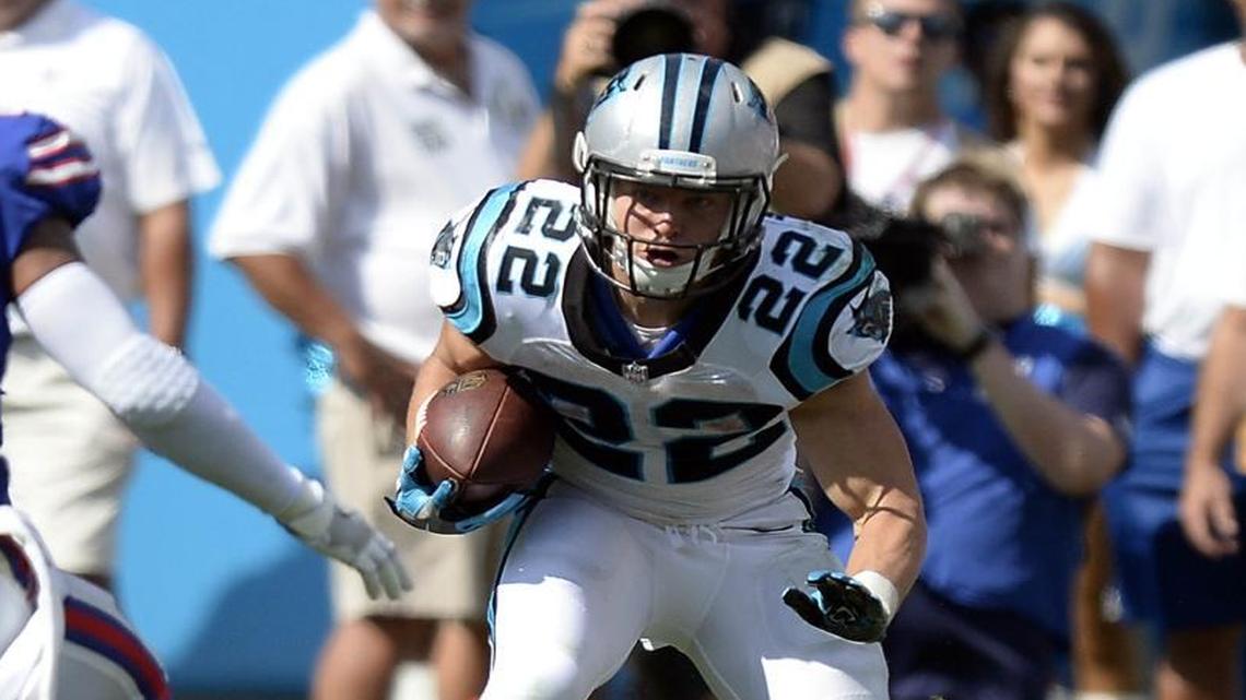 This is where you want Carolina Panthers running back Christian McCaffrey (22) -- out in space. Forcing McCaffrey to run the ball between the tackles time and again is like trying to force a square peg into a round hole, Observer columnist Scott Fowler says.