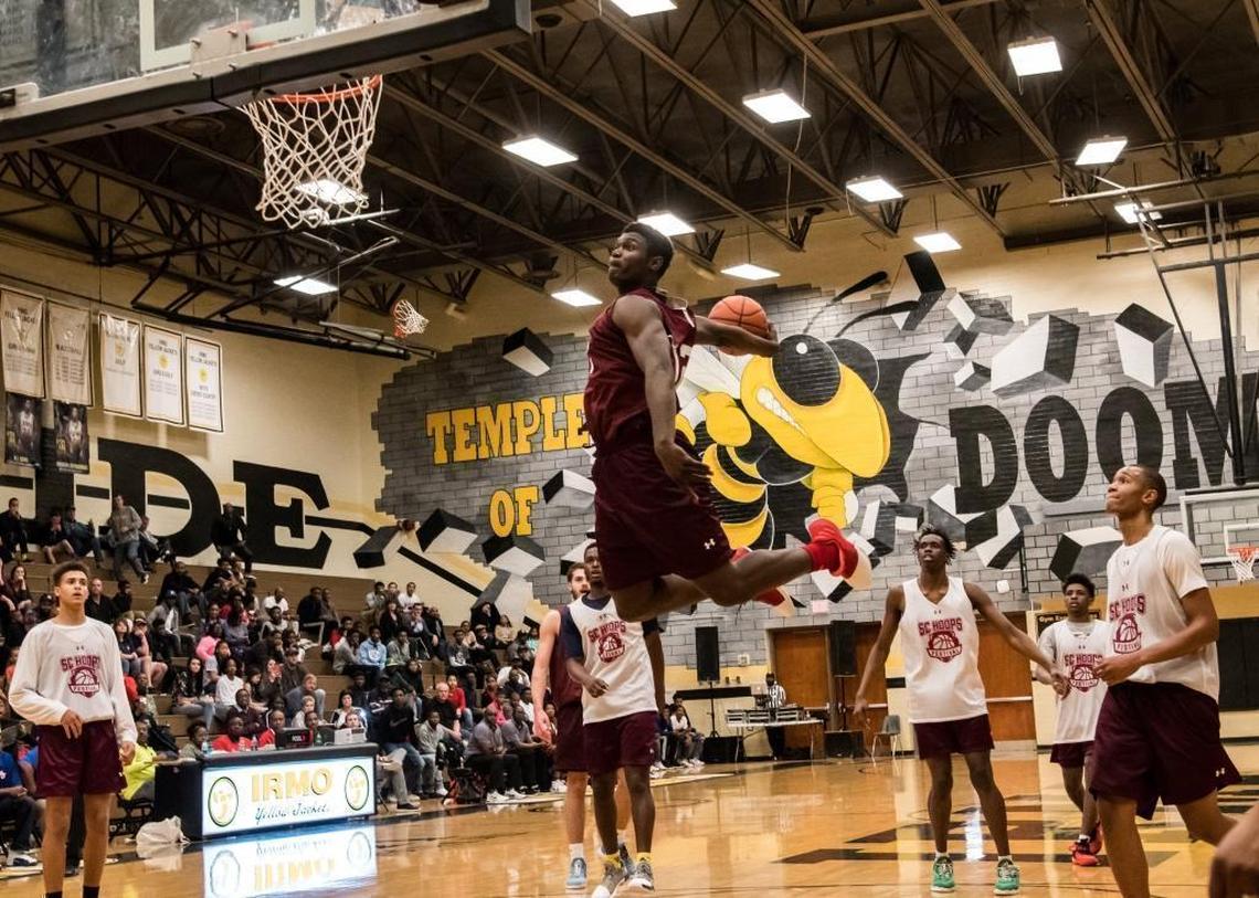 Spartanburg Day School’s Zion Williamson has a favorite type of dunk and it is this one, when he cocks the ball back in his right hand and slams it home.