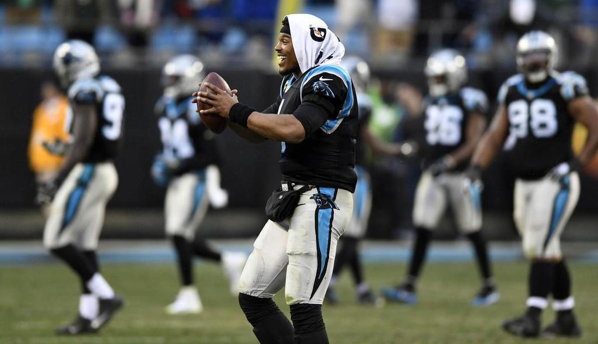 The Carolina Panthers have announced that the team – led by star quarterback Cam Newton (center) – is for sale. The announcement, a five-paragraph statement, does not mention allegations of workplace misconduct made against team owner Jerry Richardson in a Sports Illustrated story published on Sunday.
