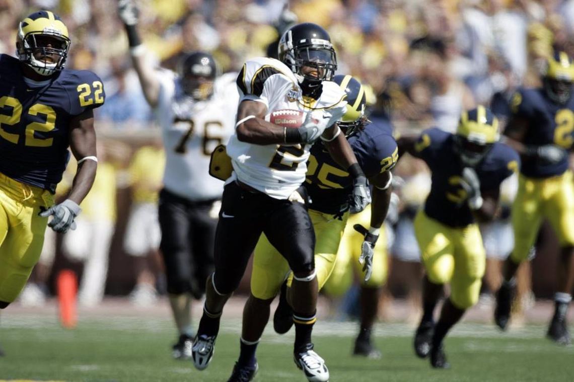 Appalachian State's Dexter Jackson sprinted past Michigan’s secondary for a 68-yard touchdown on a slant pass on the Mountaineers’ third play from scrimmage.