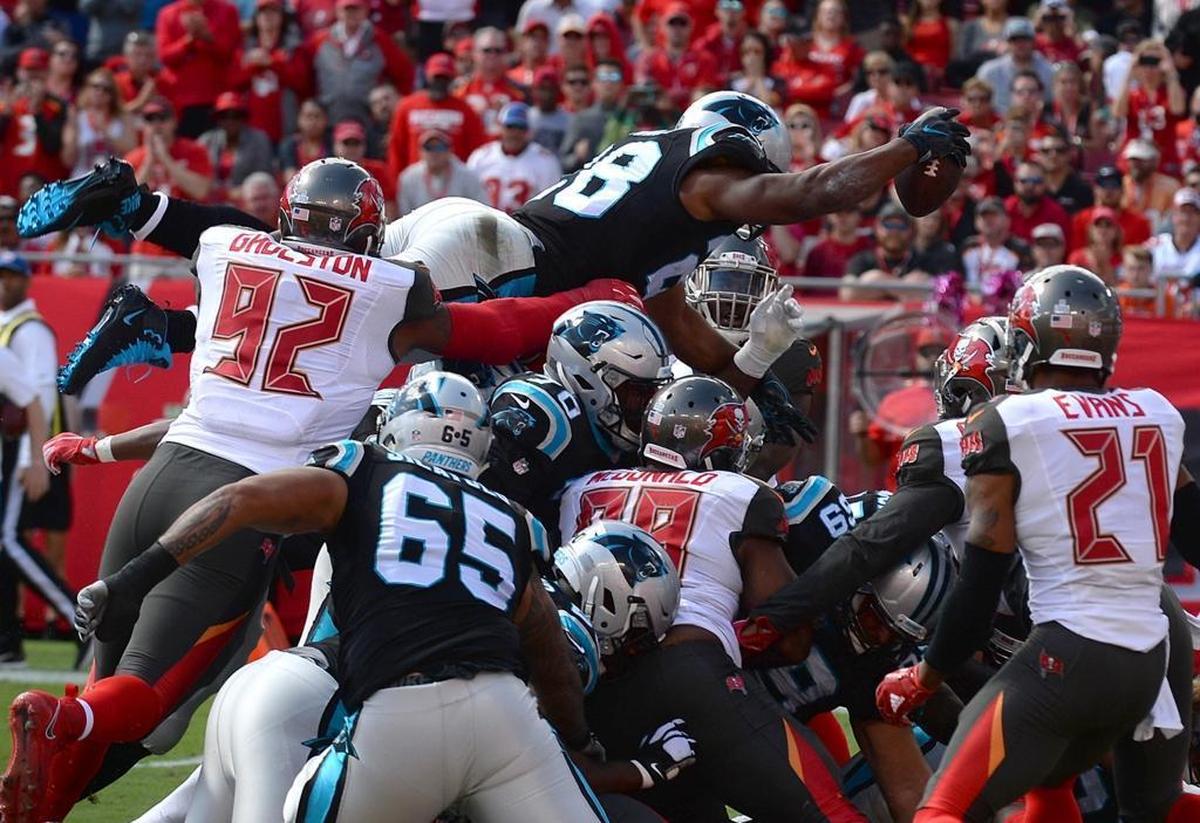 Jonathan Stewart scored his only rushing touchdown of the season against Tampa Bay on Oct. 29. Stewart has a career average of 4.3 yards per carry; this season he is averaging 2.9.